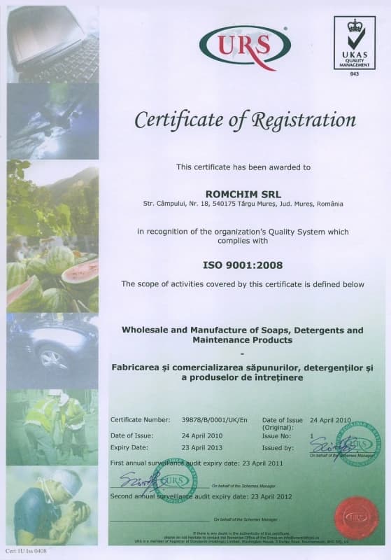 Certificat ISO 9001